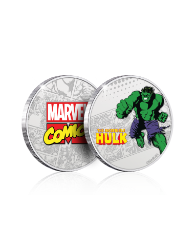 Moneda de plata .999 Marvel Hulk