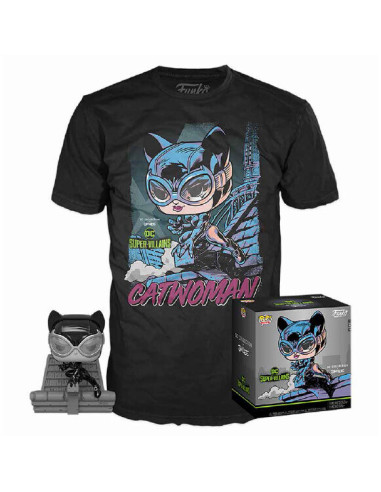 Funko POP DC Jim Lee Catwoman + Camiseta talla XL